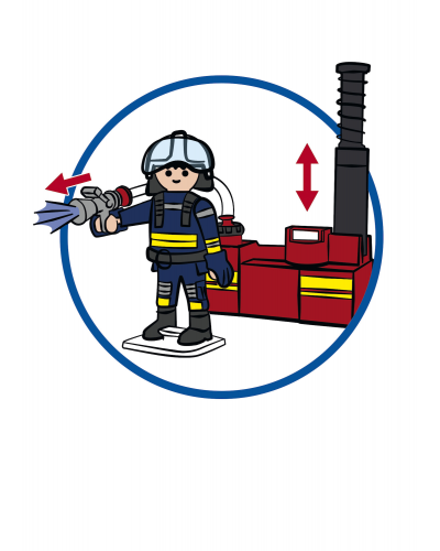 Pompiers + matériel d'incendie
