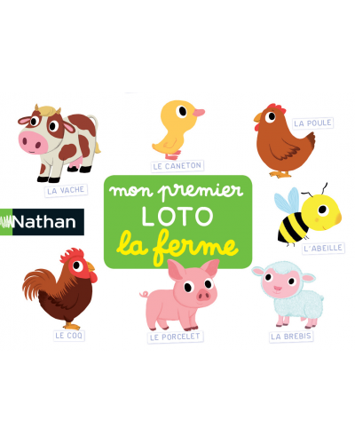 Mon premier loto animaux familiers - Nathan - Jeu d'association pour  initier les enfants aux jeux de société.