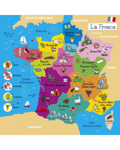 Puzzle duo bois France / régions