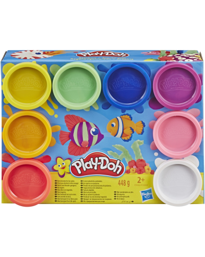 Play-Doh – 8 pots de Pate à modeler - Couleurs Arc-en-ciel - 56 g chacun