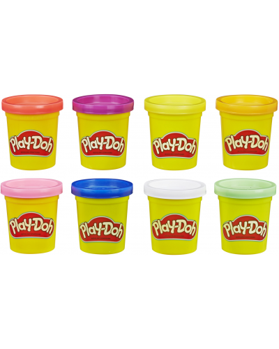 Play-Doh – 8 pots de Pate à modeler - Couleurs Arc-en-ciel - 56 g chacun