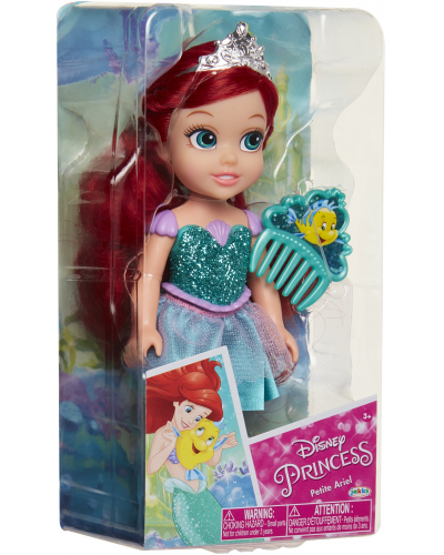 Poupée 15cm paillette Disney Princesses avec peigne