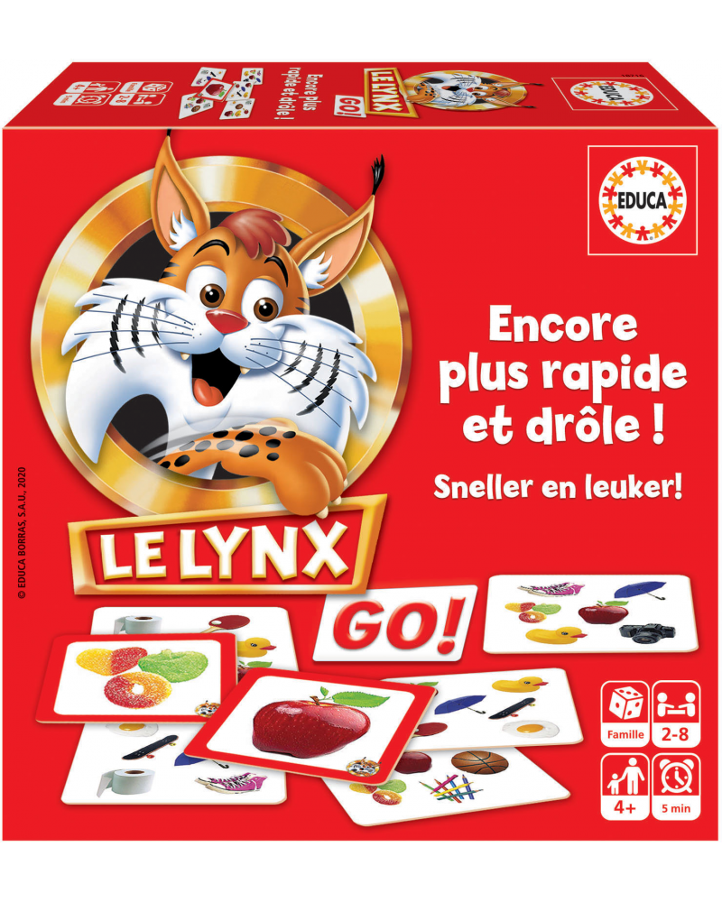 EDUCA JEU DE CARTES LE LYNX GO! - JEUX DE SOCIÉTÉ / Préscolaire (5 ans et  -) (avant de savoir lire)