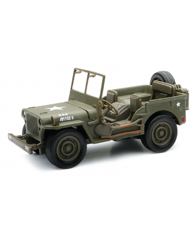 JEEP WILLYS DIE-CAST MILITARY MISSION 1/32E