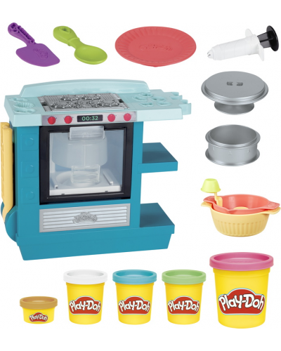 Play-Doh Kitchen, Le Gâteau d'anniversaire avec 5 pots de pate à modeler
