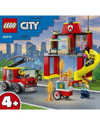 LEGO® City 60375 La Caserne et le Camion des Pompiers, Jouet