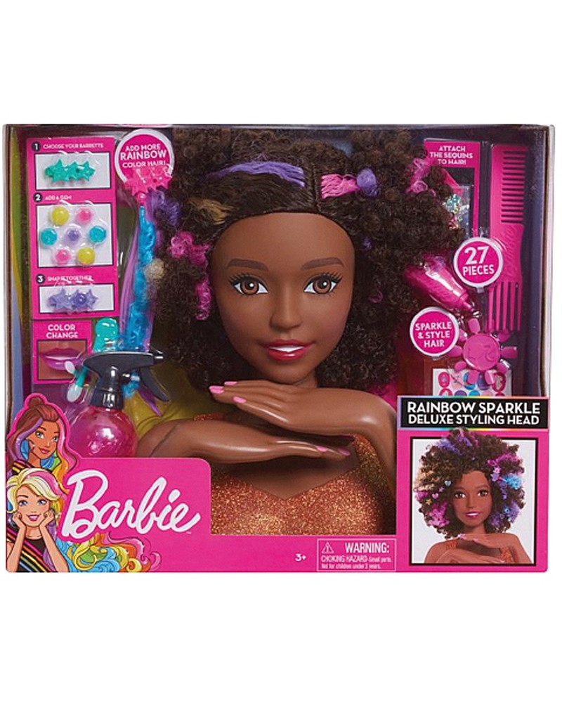 Tête à coiffer Barbie afro Giochi : King Jouet, Têtes à coiffer Giochi -  Poupées Poupons